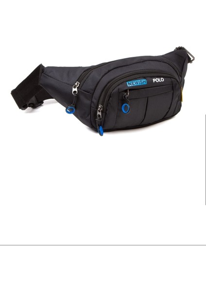 Şık Unisex Impertex Kumaş Çapraz Askılı Su Geçirmez Omuz ve Bel Çantası Siyah fiyatları