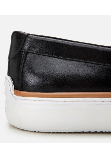02AYH303110A100 ERKEK Deri Siyah Ultra Hafif Tabanlı Şık Günlük Loafer fırsatları