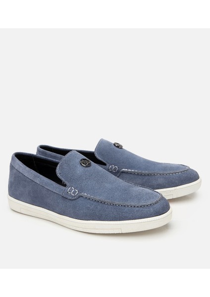 02AYH303060A620 ERKEK Süet Deri Mavi Loafer fiyatları