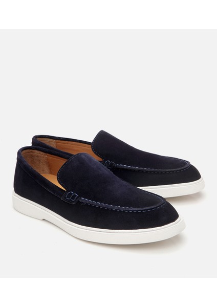 02AYH305500A680 ERKEK Süet Deri Lacivert Loafer fiyatları