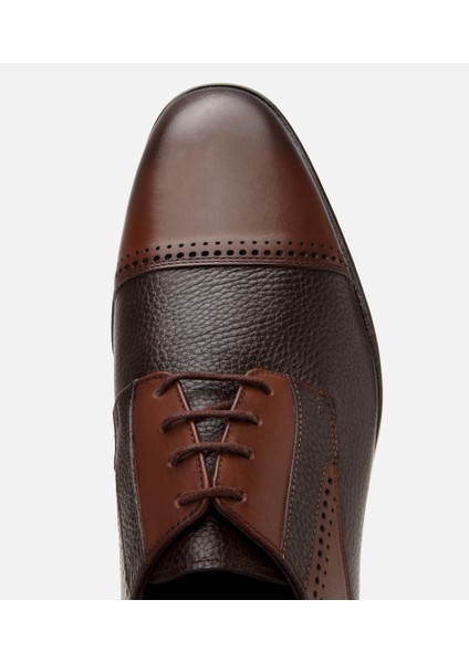 02AYH304710A480 ERKEK Deri Kahverengi Klasik Ayakkabı modelleri