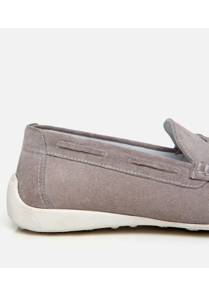 02AYH305540A200 ERKEK Süet Deri Gri Püskül Detaylı Günlük Loafer fırsatları