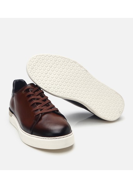 Erkek Deri Kahverengi Toka Detaylı Spor Ayakkabı fırsatları