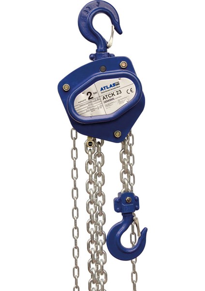ATLAS ATCK23 2 Ton 3 Metre Köşeli Caraskal – Zincirli Kaldırma Aracı, 18 Kg, Test Yükü 3 Ton