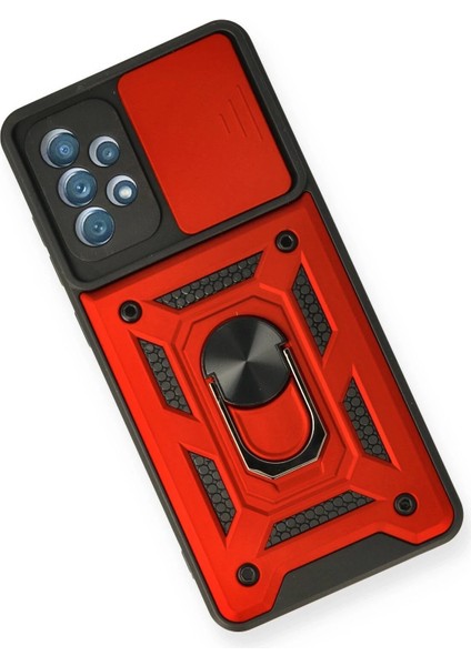 Samsung Galaxy A32 Kılıf Pars Lens Yüzüklü Silikon - Kırmızı - ALVN3447-8052 modelleri