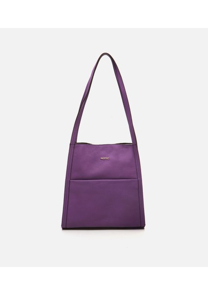 03CAH292050A610 HAKIKI Deri Lila Kadın Çanta