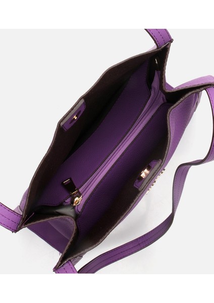 03CAH292050A610 HAKIKI Deri Lila Kadın Çanta fırsatları