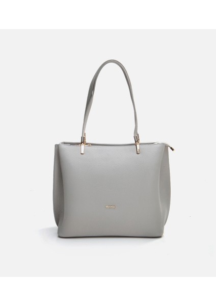Kadın Deri Gri Omuz Çantası