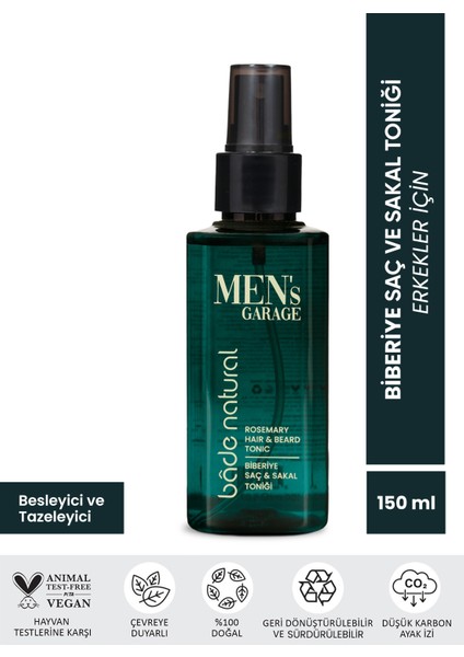 Men's Garage Biberiye Saç ve Sakal Toniği 150 ml