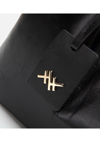 03CAH303450A100 HAKIKI Deri Siyah Kadın Çanta modelleri