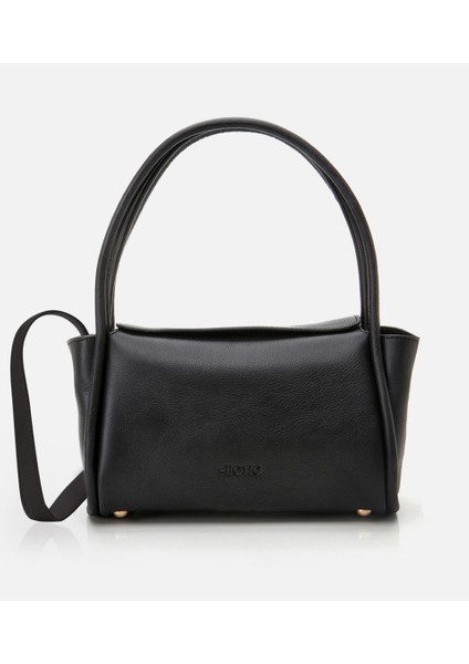 03CAH296580A100 HAKIKI Deri Siyah Kadın Omuz Çantası