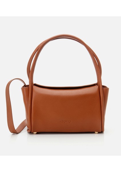 03CAH296580A370 HAKIKI Deri Taba Kadın Omuz Çantası