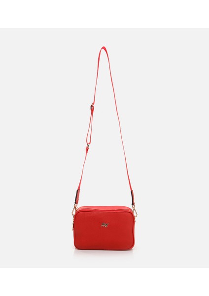 Kadın Deri Kırmızı Mini (Çapraz) Çanta