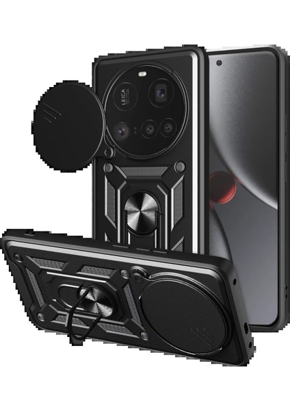 Xiaomi Mi 15 Ultra Kılıf Pars Lens Yüzüklü Silikon - Siyah - ALVN2091-4793