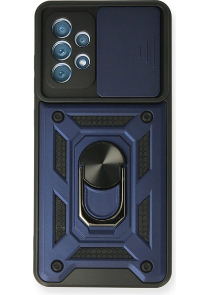 Samsung Galaxy A32 Kılıf Pars Lens Yüzüklü Silikon - Lacivert - ALVN9464-8271