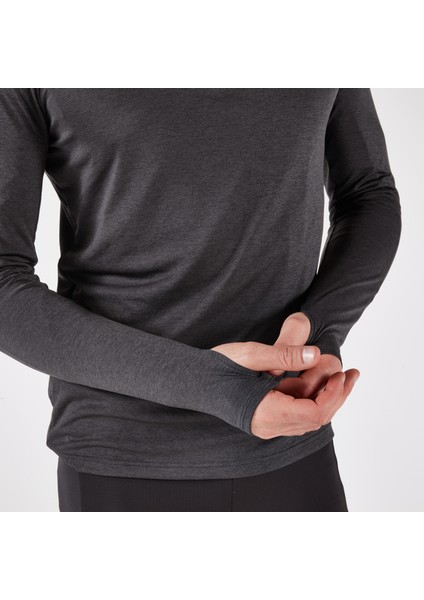 Kiprun Erkek Uzun Kollu Koşu Tişörtü - Siyah - Kiprun Run 100 fırsatları