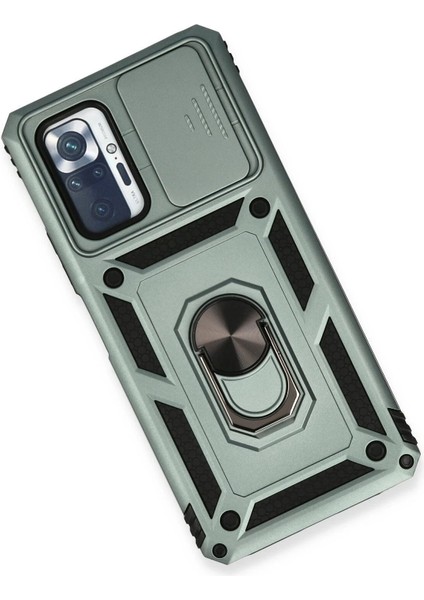 Xiaomi Redmi Note 10 Pro Kılıf Pars Lens Yüzüklü Silikon - Yeşil - ALVN6609-4931 modelleri