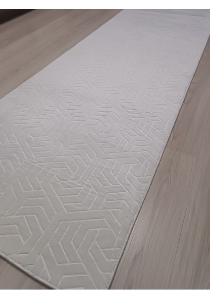 Dinar Armoni Kaymaz Tabanlı Kesme Kabartmalı Salon Koridor Mutfak Hali Açık Bej fiyatları