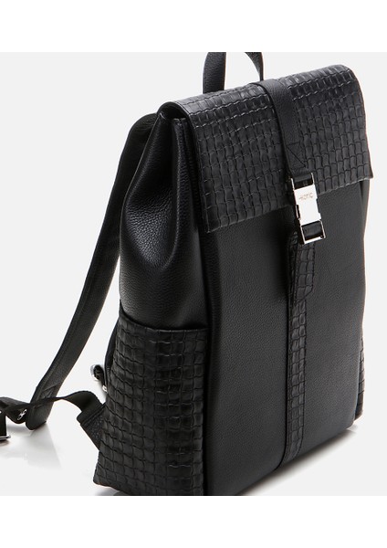 04CAH289020A100 Deri Siyah Erkek Sırt Çantası modelleri