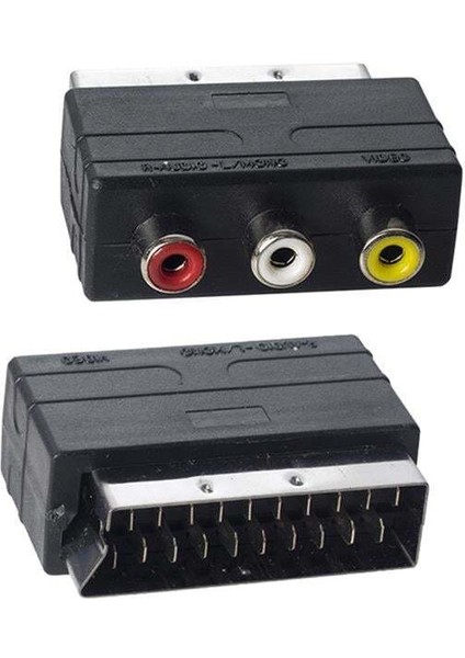 Scart Erkek-Rca Dişi Ara Mini Adaptör