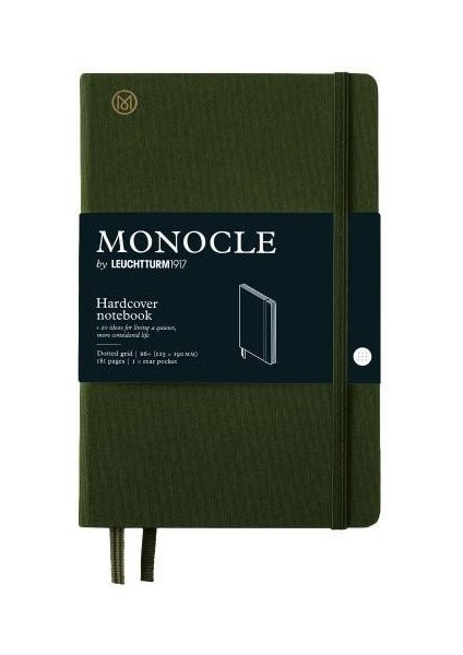 LEUCHTTURM1917 x Monocle Limited Edition Defter B6, Sert Kapak, 192 Noktalı Sayfa Olive 369723