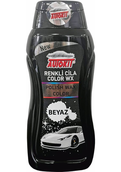 Autokit Renkli Likit Cila Beyaz 300 ml