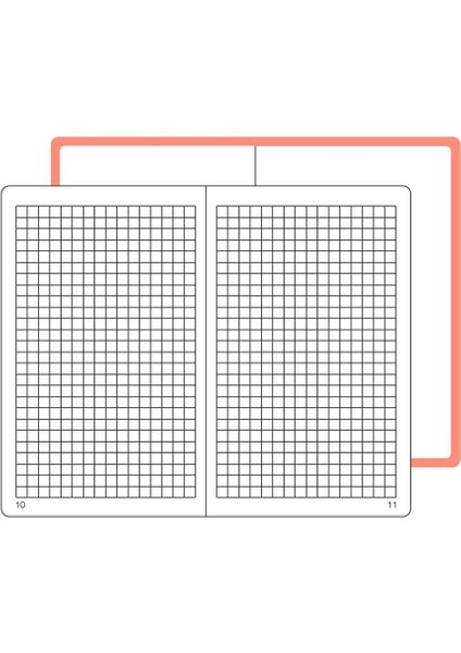 B7 Chromatic Kareli Defter Salmon/orange fiyatları