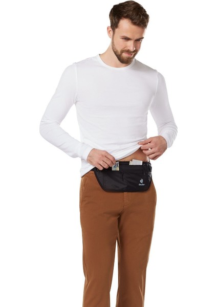 Siyah Güvenlik Para Bel Çantası, Hafif ve Pratik Seyahat Aksesuarı indirimleri