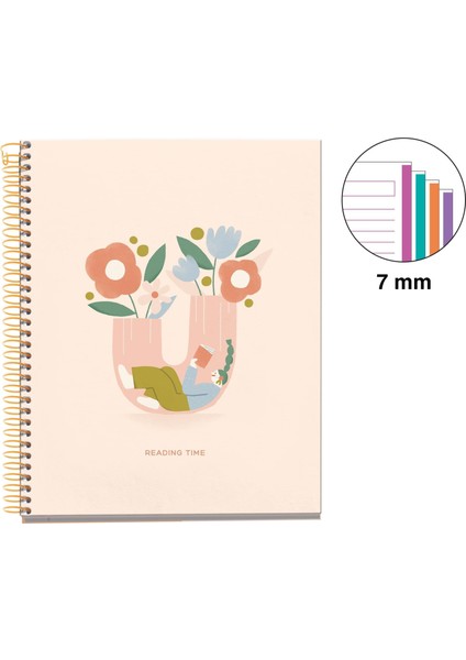 A5 Çizgili Telli Defter Reading Time fiyatları