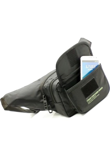 Yüksek Kapasiteli 4 Bölmeli Siyah Bel Çantası, Telefon Bölmeli, Şık ve Kullanışlı modelleri