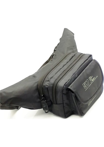 Yüksek Kapasiteli 4 Bölmeli Siyah Bel Çantası, Telefon Bölmeli, Şık ve Kullanışlı fırsatları