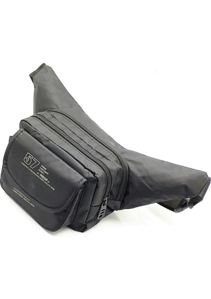 Yüksek Kapasiteli 4 Bölmeli Siyah Bel Çantası, Telefon Bölmeli, Şık ve Kullanışlı indirimleri