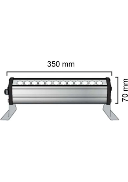 12W LED Wallwasher (Duvar Boyama) 35 cm - Gün Işığı fiyatları