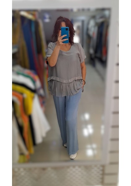 Italyan Payetli Vizon Ipek Bluz modelleri