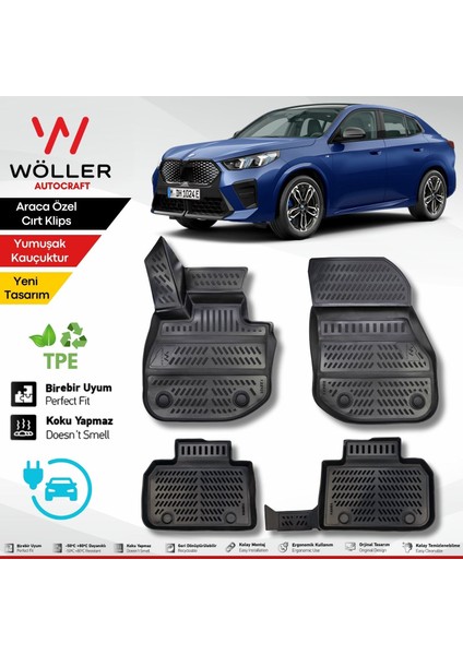 Bmw Ix2 Paspas Elektrikli 2024 Sonrası Uyumlu 3D Havuzlu Wöller Paspas