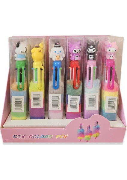 Kuromi Cinamoroll My Melodi Figürlü Tüylü Çok Renkli Tükenmez Kalem – 10 Renkli Disney Yazı Kalemi | Fancy Space modelleri