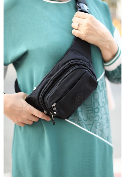 Şık ve Kullanışlı Unisex Bel Çantası, Rahat Taşıma Için Ideal Siyah Renk Seçeneği