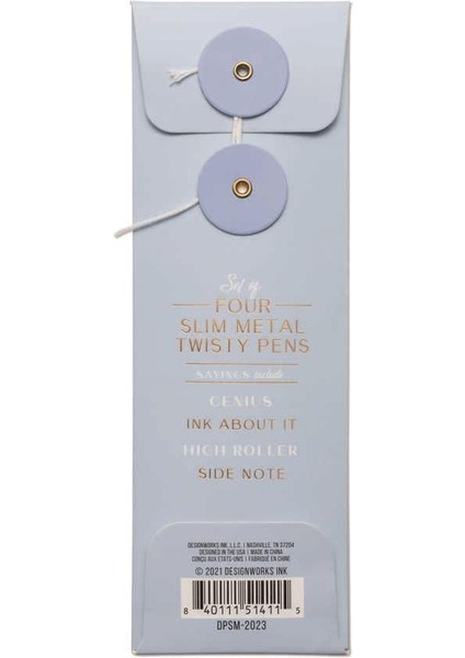 Designworks Ink Twisty Slim 4'lü Tükenmez Kalem Seti Blue fiyatları