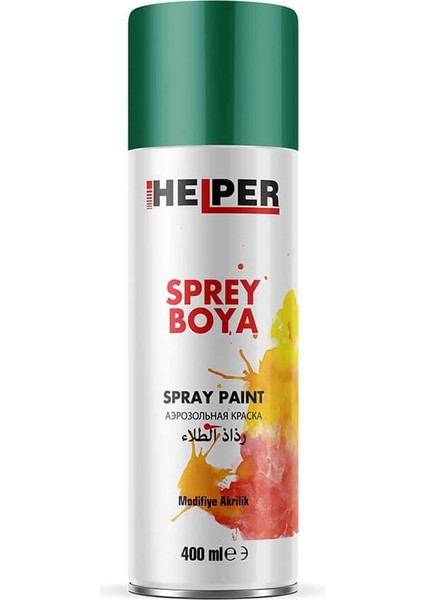 Helper Akrilik Sprey Boya Ral 6016 Parlak Yeşil 400ML