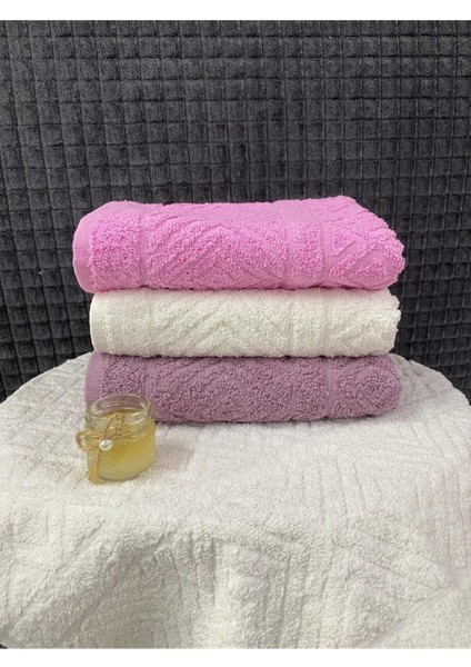 Karo 3’lü El ve Yüz Havlu Seti – 50X90 cm %100 Pamuk, Yumuşak Dokulu,örgü Desen indirimleri