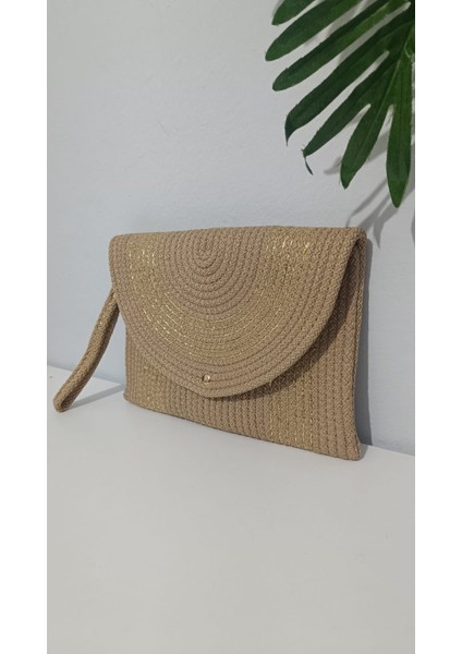 Gökkuşağı Tarzı Siyah ve Bej, Gümüş ve Gold Şeritli Kadın El Çantası modelleri