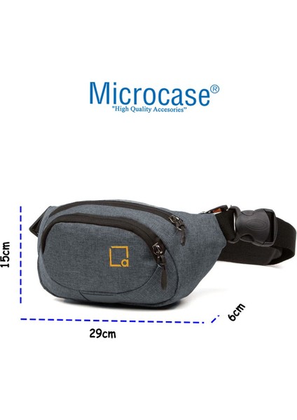 3 Gözlü Gri Çapraz Askılı Bel ve Omuz Çantası, Ayarlanabilir, Şık ve Pratik modelleri