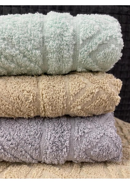 Karo 3’lü El ve Yüz Havlu Seti – 50X90 cm %100 Pamuk, Yumuşak Dokulu,örgü Desen fiyatları