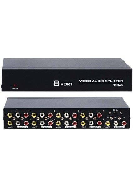 Powermaster 8 Port Video Audio Splitter