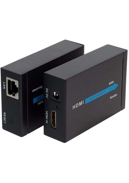 Powermaster HDMI To Cat5-Cat6 Extender 60 Metre Uzatıcı PM-18232