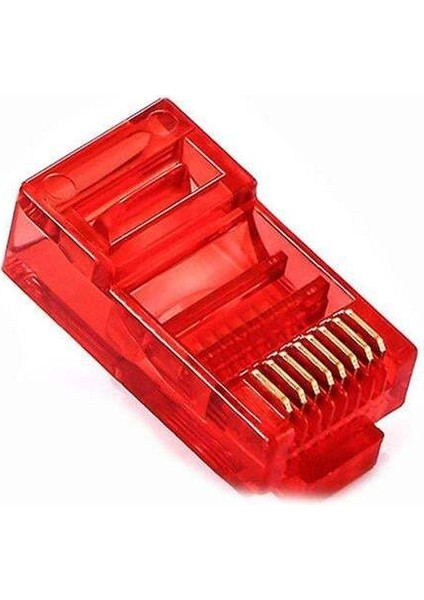 Powermaster PM-22701 RJ45 RJ45 Cat6 8p/8c Kırmızı Soket (100'LÜ Paket)