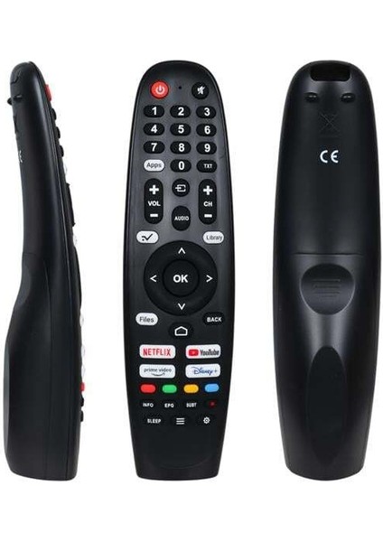 - Fobem Ses Komutsuz Wholeos Netflix-Youtube-Prime Video-Disney Plus Tuşlu LCD LED Tv Kumandası