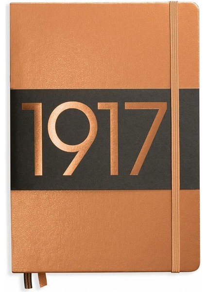 Leuchttrum 1917 Çizgili Sert Kapak Defter A5 Copper 355521