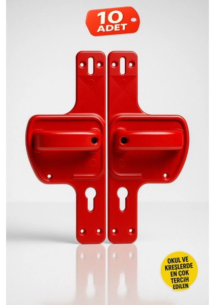 Bariyerli Kapı Kolu | Çocuk Güvenlikli |Okul ve Eğitim Alanları İçin Güvenli Seçim 10LU Paket indirimleri