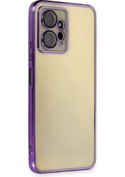 Xiaomi Redmi Note 12 4g Kılıf Lensli Silikon - Mor - ALVN8676-9202